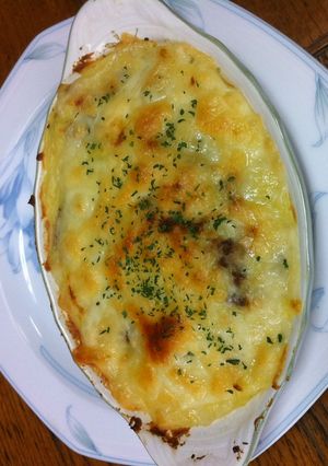 マッシュポテトと豚肉のグラタン-レシピのメイン写真