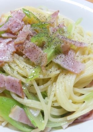 長ネギとベーコンのペペロンチーノ-レシピのメイン写真