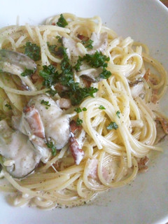 ランチに♬簡単濃厚★きのこクリームパスタ-レシピのメイン写真