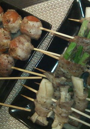 串焼き★豚バラの野菜巻-レシピのメイン写真