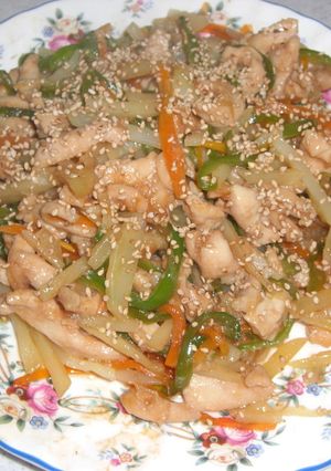 レンジで簡単　鶏肉のチンジャオロース風-レシピのメイン写真