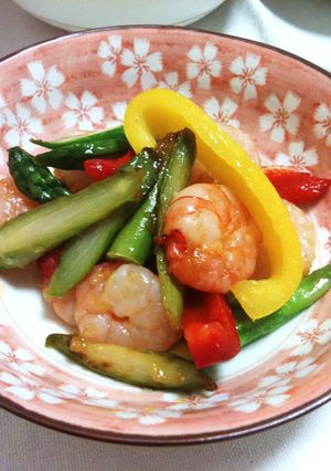 ぷりぷり♪えびと野菜の塩炒め-レシピのメイン写真