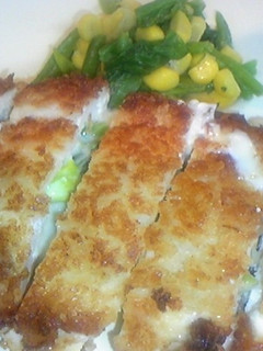 ボリューム満点!青菜入りチキンチーズカツ-レシピのメイン写真