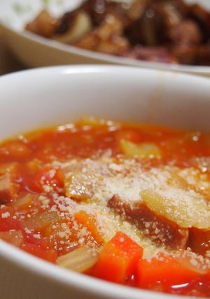 野菜たっぷり簡単ミネストローネ-レシピのメイン写真