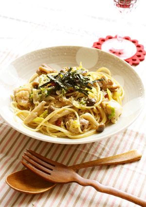 五右衛門風☆鶏とねぎの和風ペペロンチーノ-レシピのメイン写真
