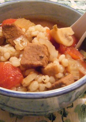 健康に～牛肉とはと麦の食べるスープ-レシピのメイン写真