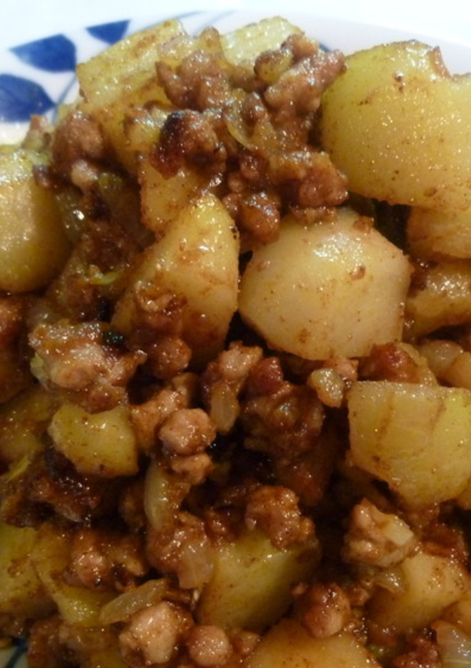 ♥じゃがいもと豚ひき肉のカレー炒め♥-レシピのメイン写真