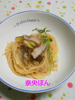 簡単☆ねぎチャーシューパスタ♪-レシピのメイン写真