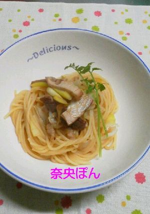 簡単☆ねぎチャーシューパスタ♪-レシピのメイン写真