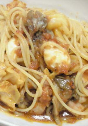 キャベツとベーコンとモッツァレラのパスタ-レシピのメイン写真