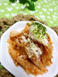 プチエコ*大根の皮・キムチの漬け汁和え*-レシピのメイン写真