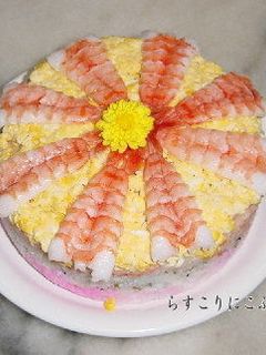 デコレーションケーキ風♪押し寿司-レシピのメイン写真