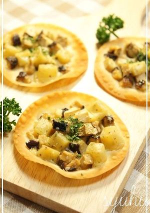 スパイシー！チーズ＆きのこ餃子の皮ピザ-レシピのメイン写真