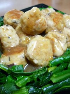 カッテージチーズの肉団子あんかけ-レシピのメイン写真