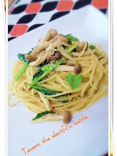 ほうれん草とキノコのちりめんじゃこパスタ-レシピのメイン写真