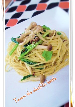 ほうれん草とキノコのちりめんじゃこパスタ-レシピのメイン写真