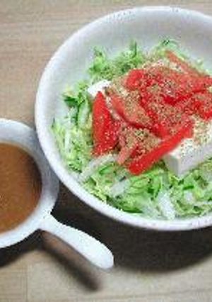 *切ってのっけるだけ♪豆腐サラダ*-レシピのメイン写真