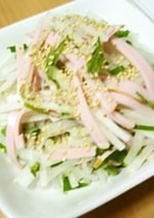 さっぱり☆大根とハムのⓦ紫蘇サラダ-レシピのメイン写真