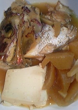 生姜であっさり!鯛のアラ炊き-レシピのメイン写真