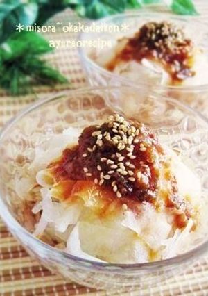 簡単！味噌ラーおかかピーラー大根-レシピのメイン写真