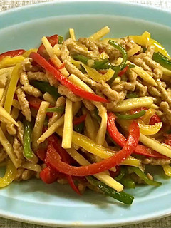大豆たん白の青椒肉絲(素使用)大豆ミート-レシピのメイン写真