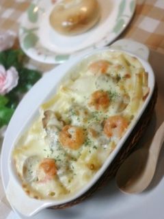 *超簡単!エビドリア・マカロニグラタン*-レシピのメイン写真