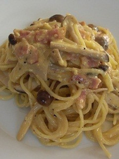 きのことベーコンのカルボナーラ-レシピのメイン写真