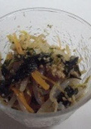 福井のもみわかめを使って!ごま酢和え-レシピのメイン写真