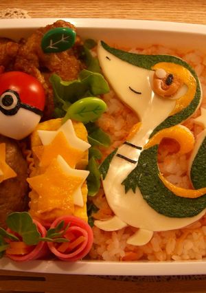 ポケモン　「ツタージャ」　キャラ弁-レシピのメイン写真