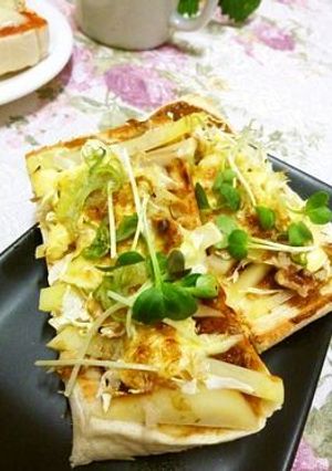 ジャガ芋とキャベツのお好み焼き風トースト-レシピのメイン写真