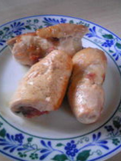 鶏肉梅しそくるくる焼き-レシピのメイン写真