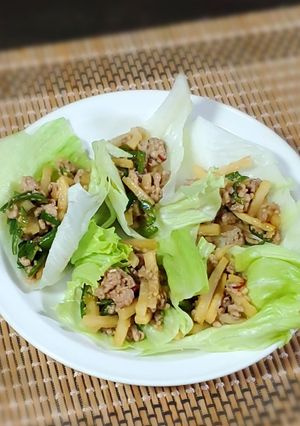 たけのことピーマンのピリ辛肉味噌炒め-レシピのメイン写真