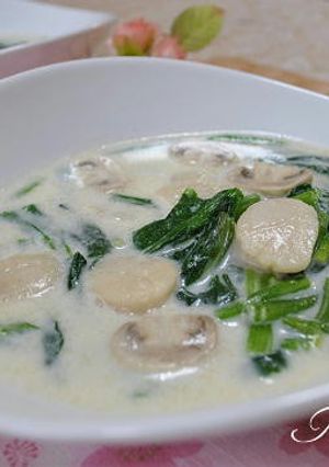 ほたてとほうれん草のミルク煮-レシピのメイン写真