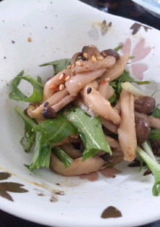水菜とキノコの和え物-レシピのメイン写真