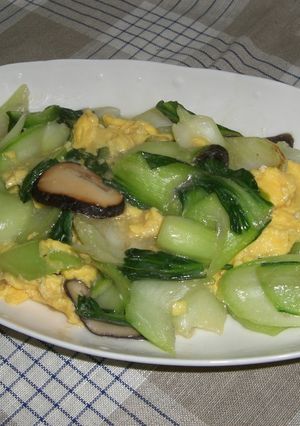 チンゲン菜とたまごの塩炒め-レシピのメイン写真