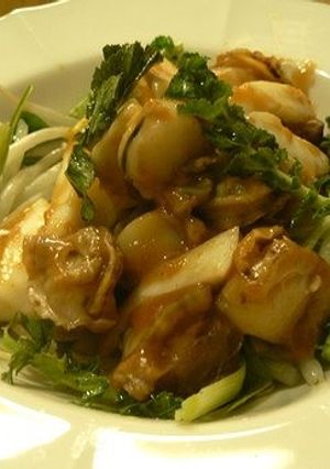 帆立とイカのチリあん・野菜のっけ-レシピのメイン写真