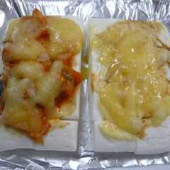 รูปของ 子供と半分　キムマヨチーズはんぺん♪