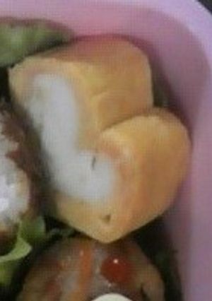 ツートン♪ハートのたまご焼き-レシピのメイン写真