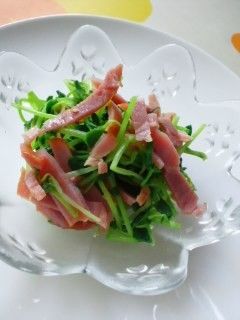 豆苗とベーコンのクレソル和え-レシピのメイン写真