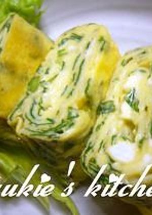 セロリの葉っぱ〰マヨとろ卵焼き-レシピのメイン写真