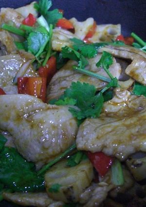 タイ風★豚と蓮根のパッタイソース香菜炒め-レシピのメイン写真