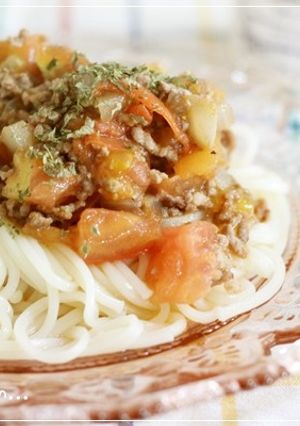 ＊トマトとひき肉の素麺＊-レシピのメイン写真