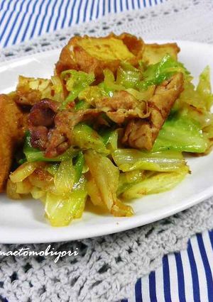 キャベツと厚揚げのカレー味チャンプルー-レシピのメイン写真