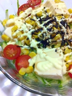 ♡新食感♪豆腐のレタスサラダ♡-レシピのメイン写真