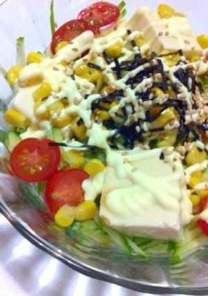 ♡新食感♪豆腐のレタスサラダ♡-レシピのメイン写真