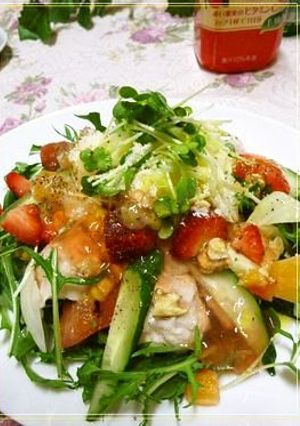 アセロラジュレで　野菜サラダ-レシピのメイン写真