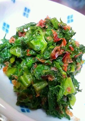 わさび菜の油炒め-レシピのメイン写真