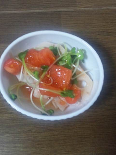 蓮根のトマト和え-レシピのメイン写真