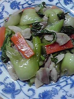 チンゲン菜とベーコンの炒め物-レシピのメイン写真