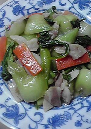 チンゲン菜とベーコンの炒め物-レシピのメイン写真
